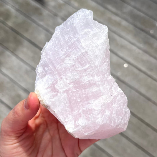 Pink Mangano Calcite Medium Raw Crystal - Love, Healing, Compassion