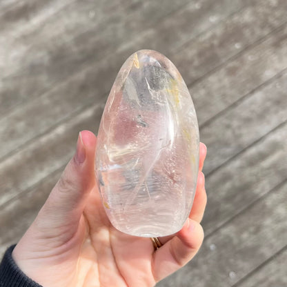 Hematoid Quartz Freeform Crystal - Clarity, Grounding