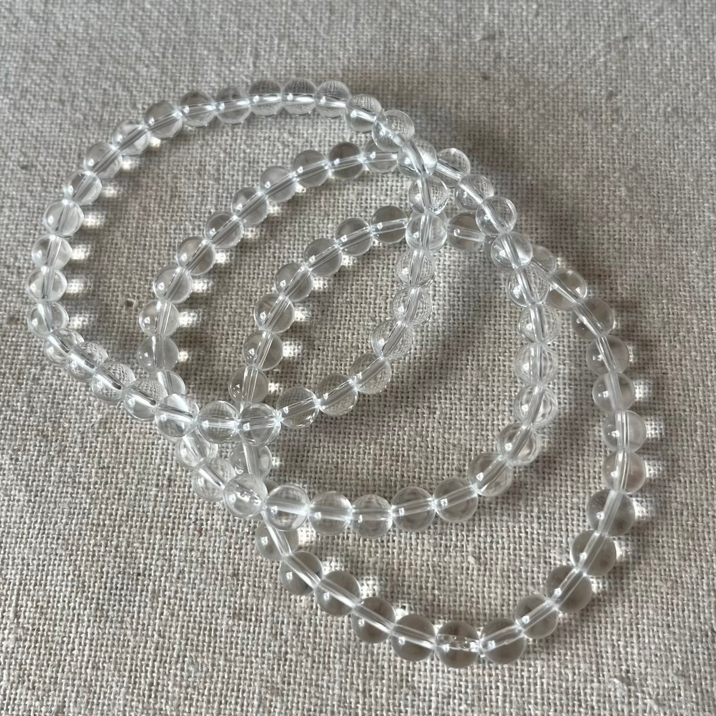 Clear Quartz 6mm Beaded Bracelet - Master Healer