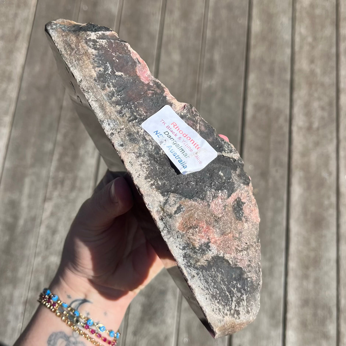 Rhodonite Large Slab Crystal - Compassion, Emotional Healing