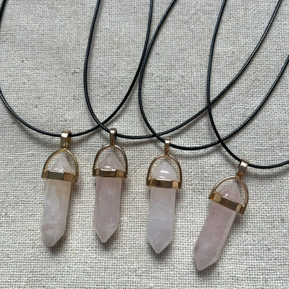 Energy Point Pendant - Rose Quartz