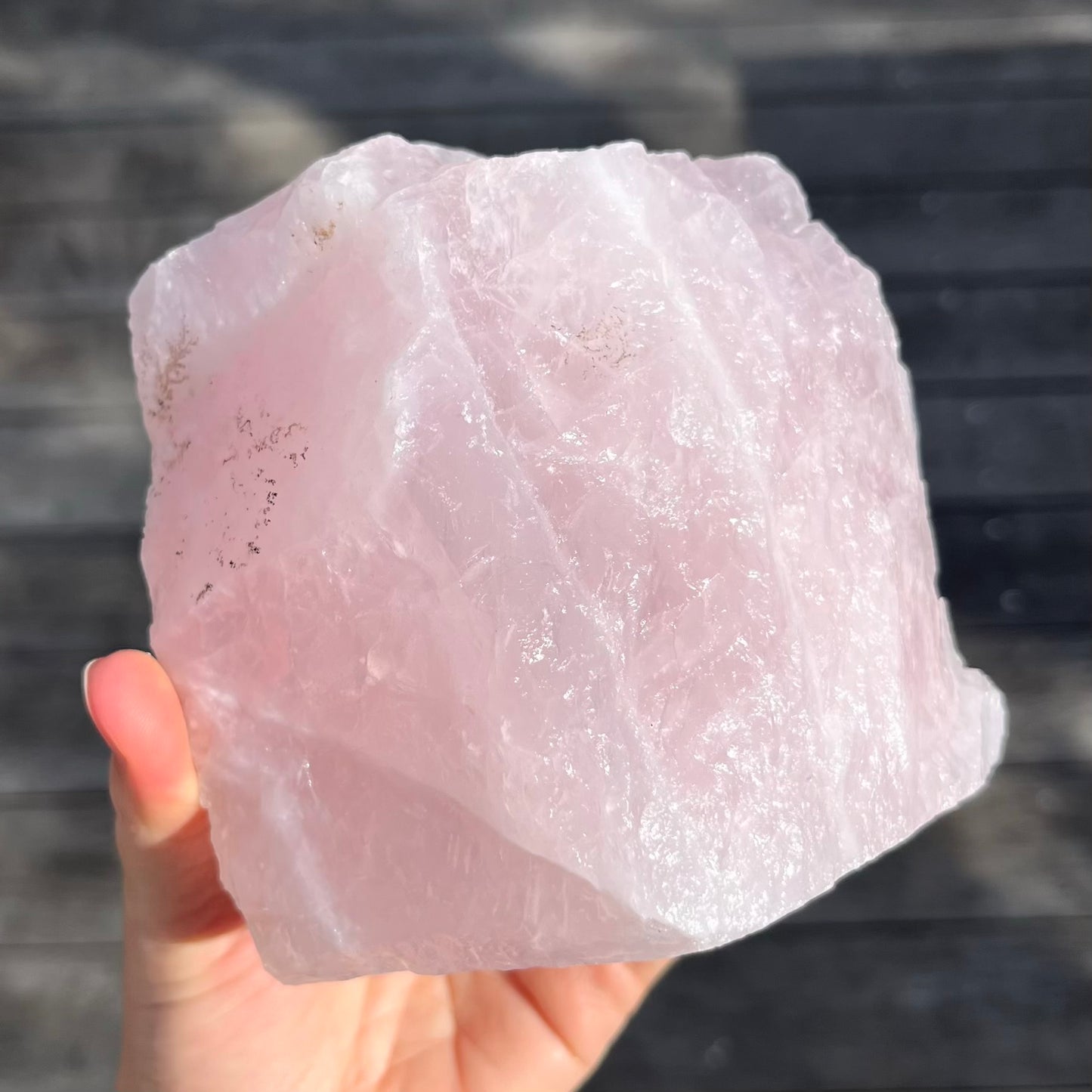 Rose Quartz Large Raw Base-Cut Crystal - Unconditional Love, Emotional Healing