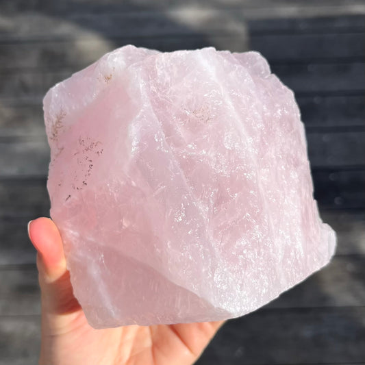 Rose Quartz Large Raw Base-Cut Crystal - Unconditional Love, Emotional Healing