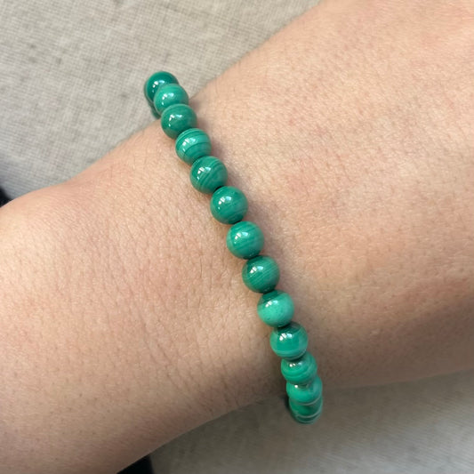 Malachite 6mm Beaded Bracelet - Transformation