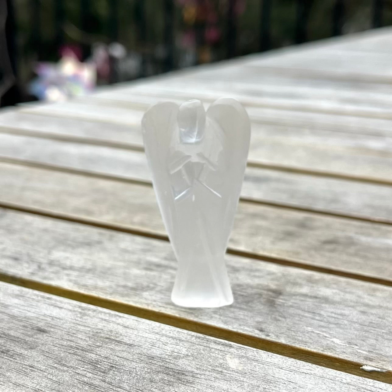 Selenite Small Angel Crystal - Cleansing, Peaceful, Uplifting