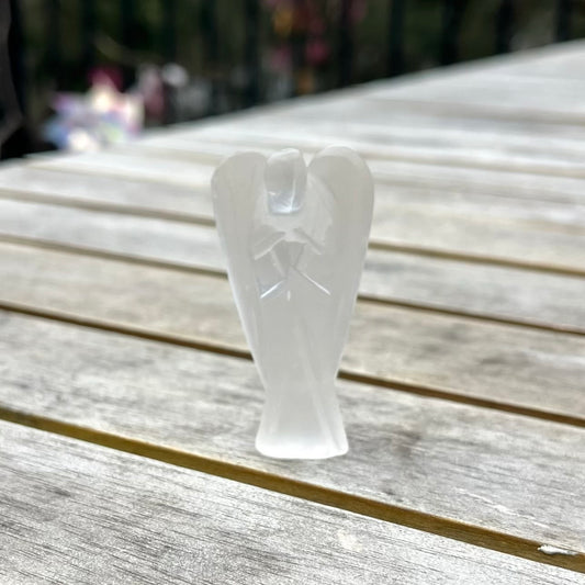 Selenite Small Angel Crystal - Cleansing, Peaceful, Uplifting