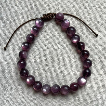 Purple Lepidolite 8mm Cord Bracelet - Hope
