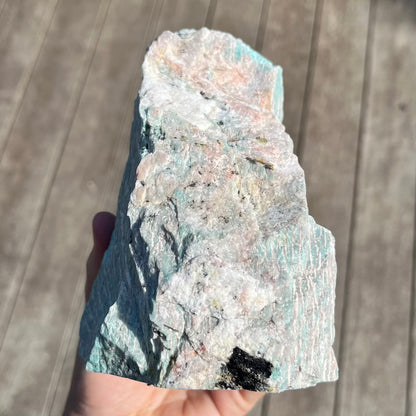 Amazonite XL Base-cut Raw Stone - Calm, Empowering