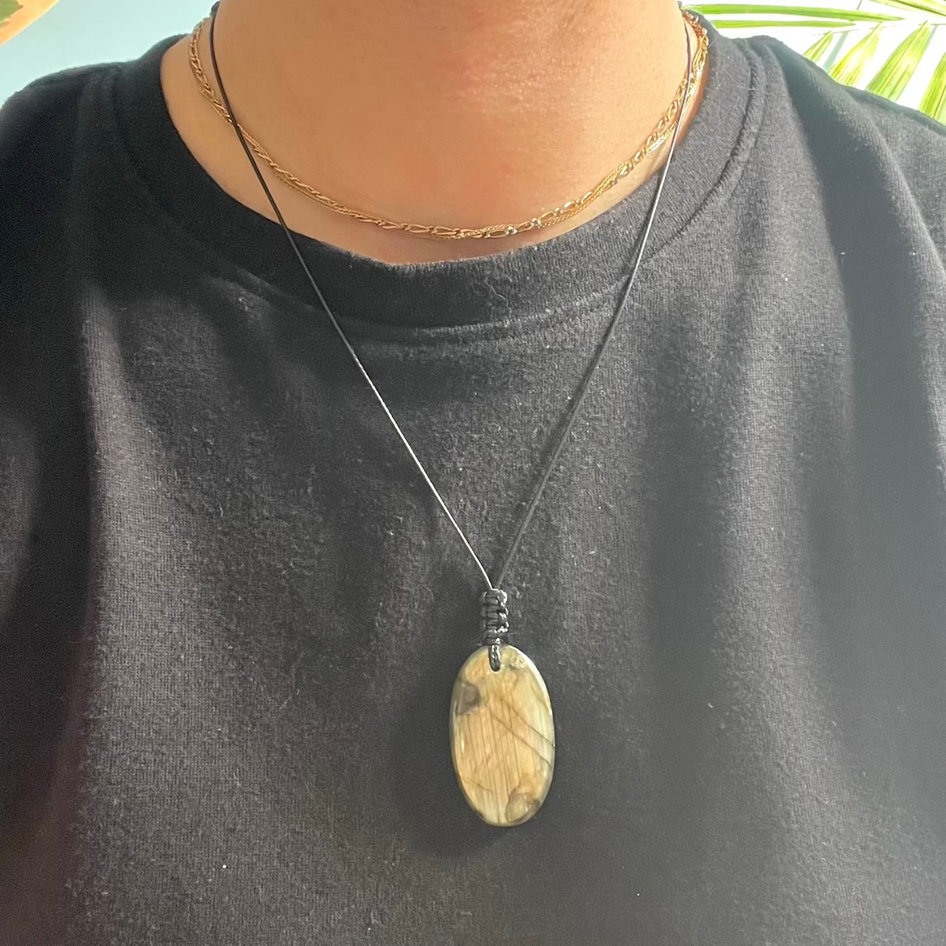 Labradorite Oval Medium Pendant - ONE OF A KIND