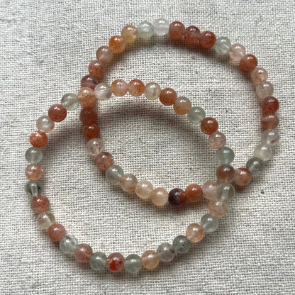 Arusha Golden Sunstone 6mm Beaded Bracelet - Uplifting