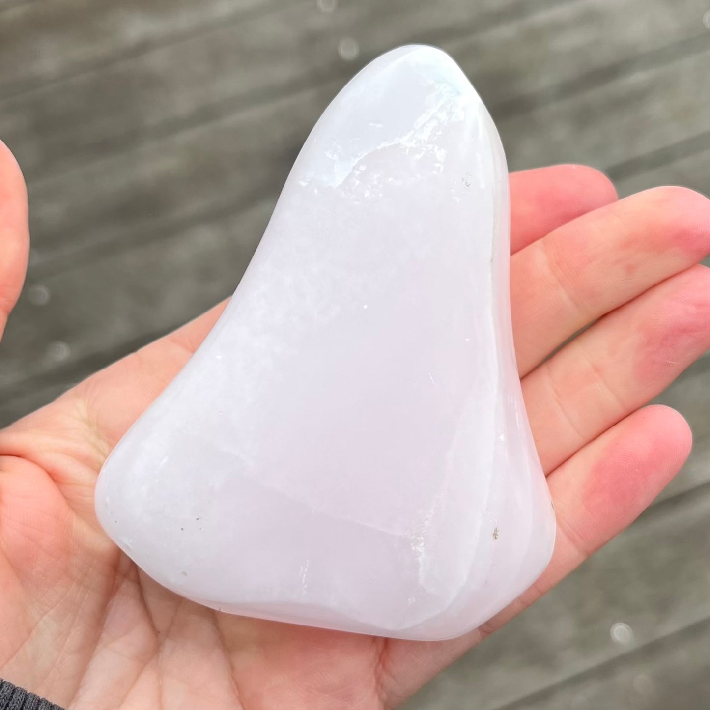 Mangano Calcite Medium Freeform Crystal - Heart Energy, Comfort