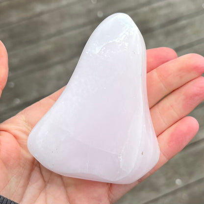 Mangano Calcite Medium Freeform Crystal - Heart Energy, Comfort