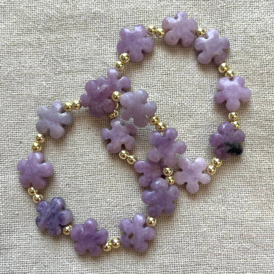 Magic Flower Bracelet Large - Lepidolite