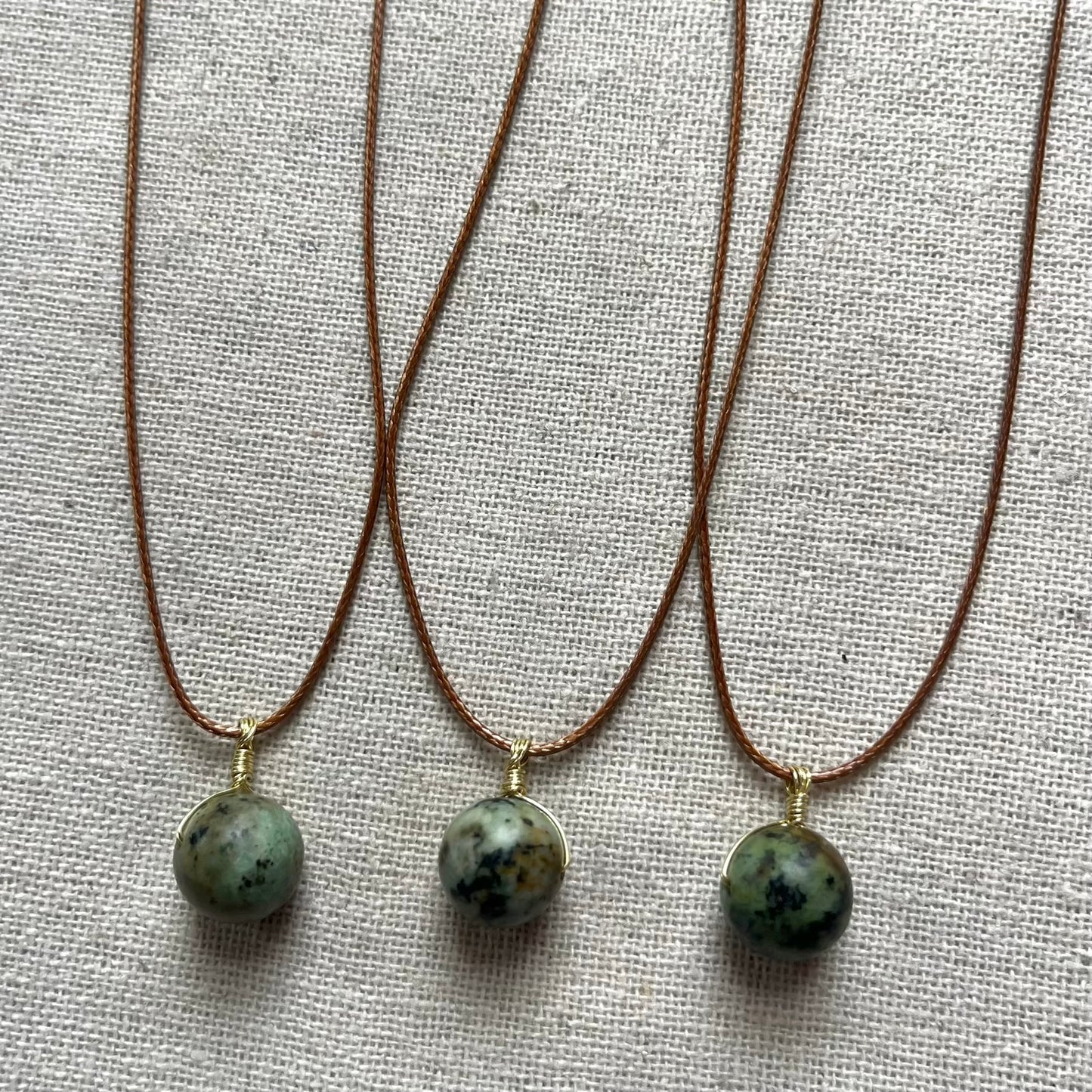 Sphere Pendant - African Turquoise