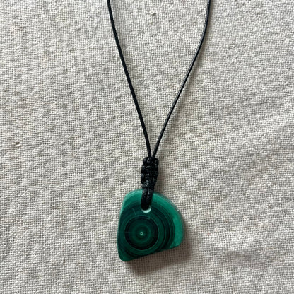 Malachite Swirl Pendant - ONE OF A KIND