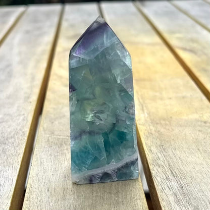 Candy Fluorite Small Tower Crystal - Vibrant, Clarifying, Uplifting