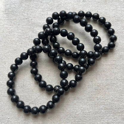 Shungite 8mm Beaded Bracelet - Detoxification