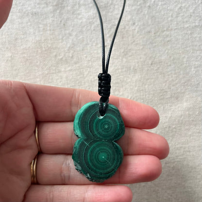 Malachite Swirl Pendant - ONE OF A KIND