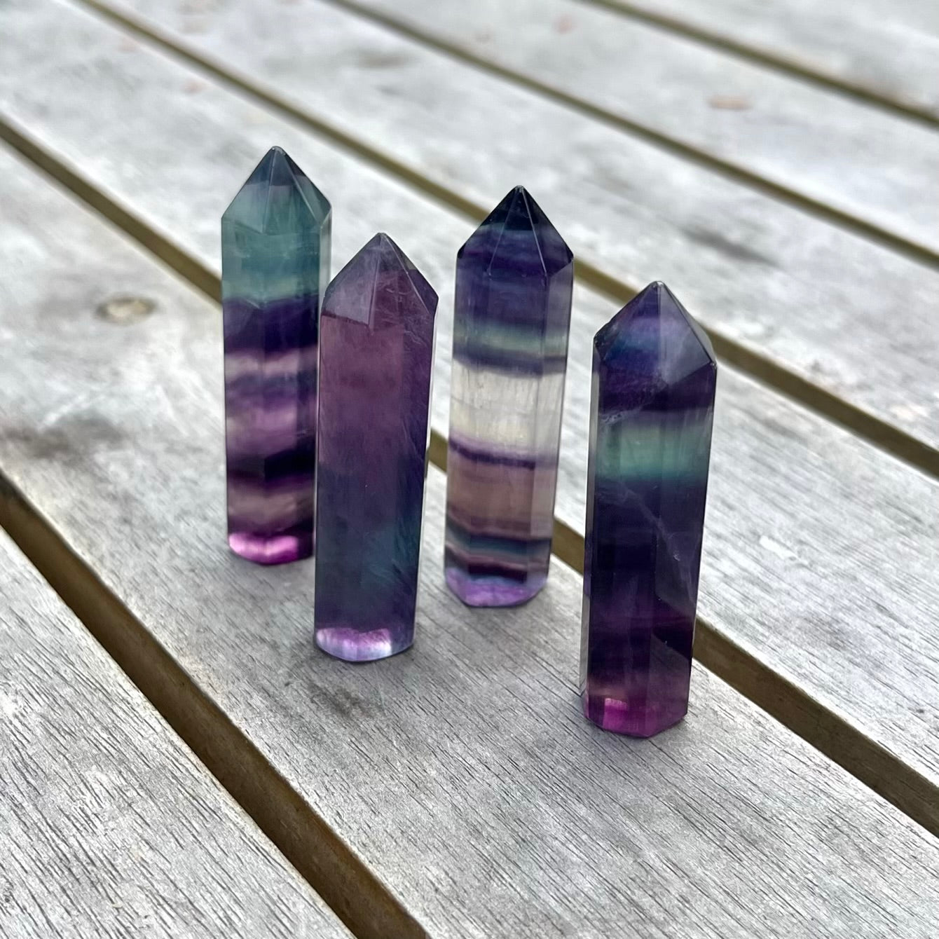 Fluorite Mini Tower Crystal - Vibrant, Clarifying, Uplifting