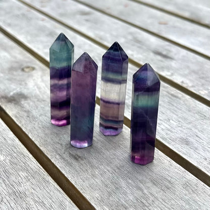 Fluorite Mini Tower Crystal - Vibrant, Clarifying, Uplifting