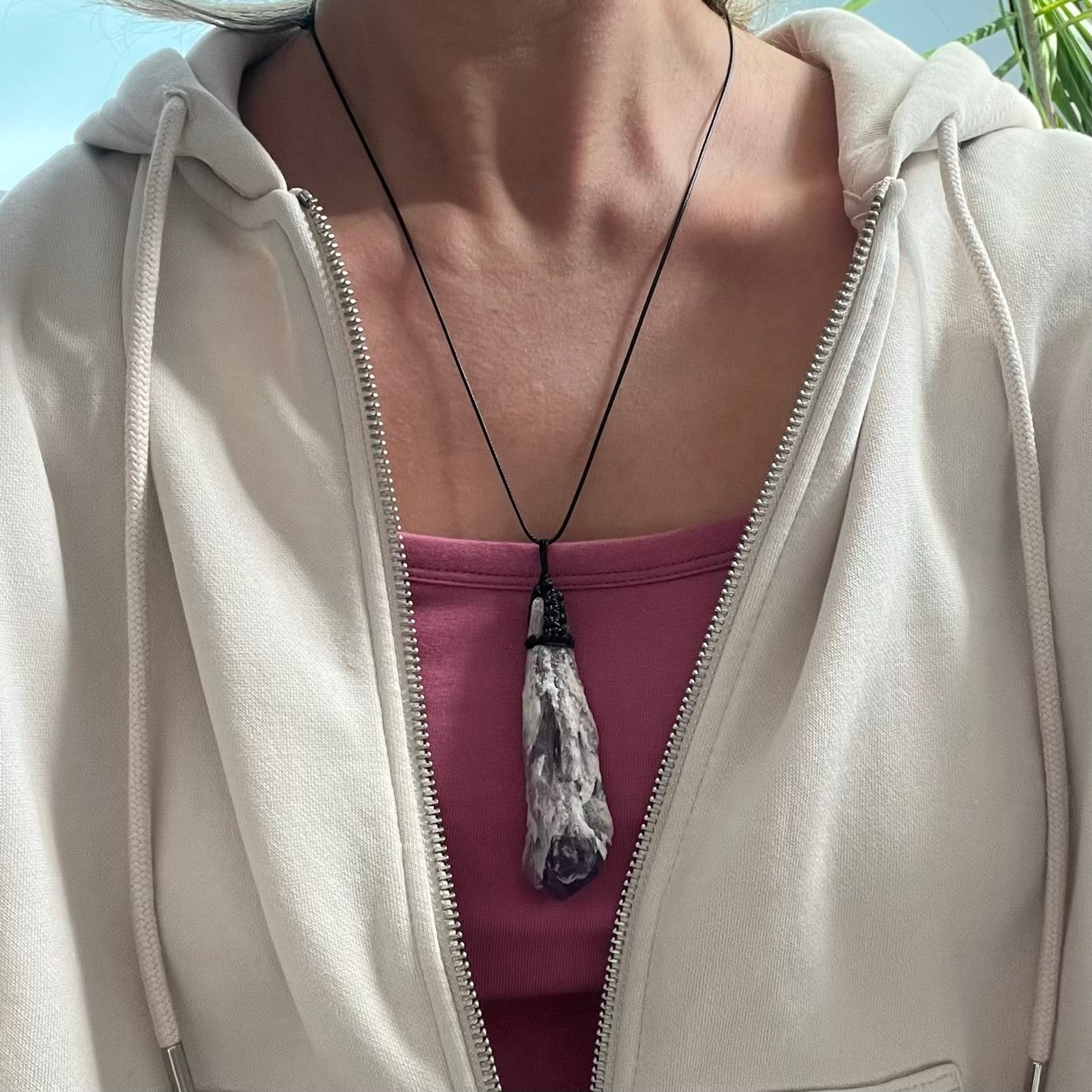Amethyst Dog Tooth XL Pendant
