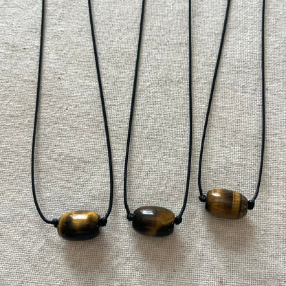 Barrel Pendant - Tiger Eye