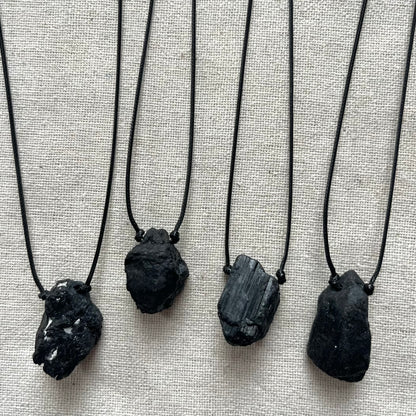 Shield Pendant - Black Tourmaline