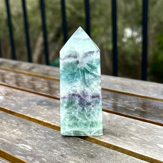 Candy Fluorite Small Tower Crystal - Vibrant, Clarifying, Uplifting