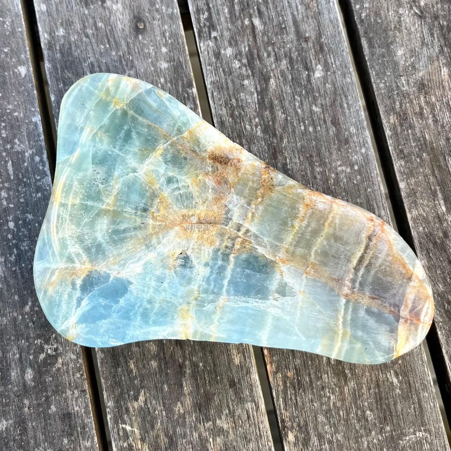 Blue Onyx Medium Irregular Crystal Bowl - Calm, Peace, Grounding