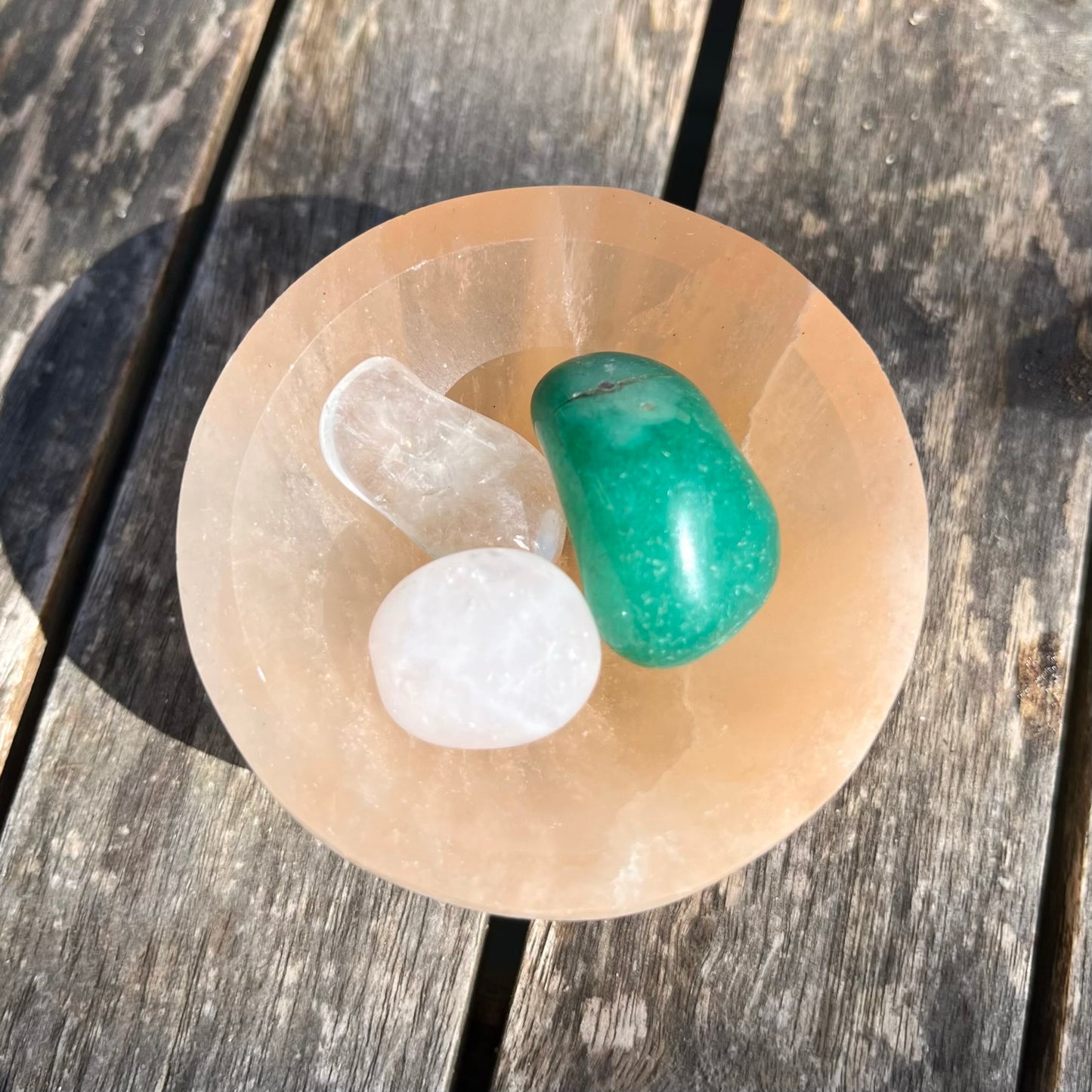 Peach Selenite Mini Bowl - High Vibe, Spiritual Connection