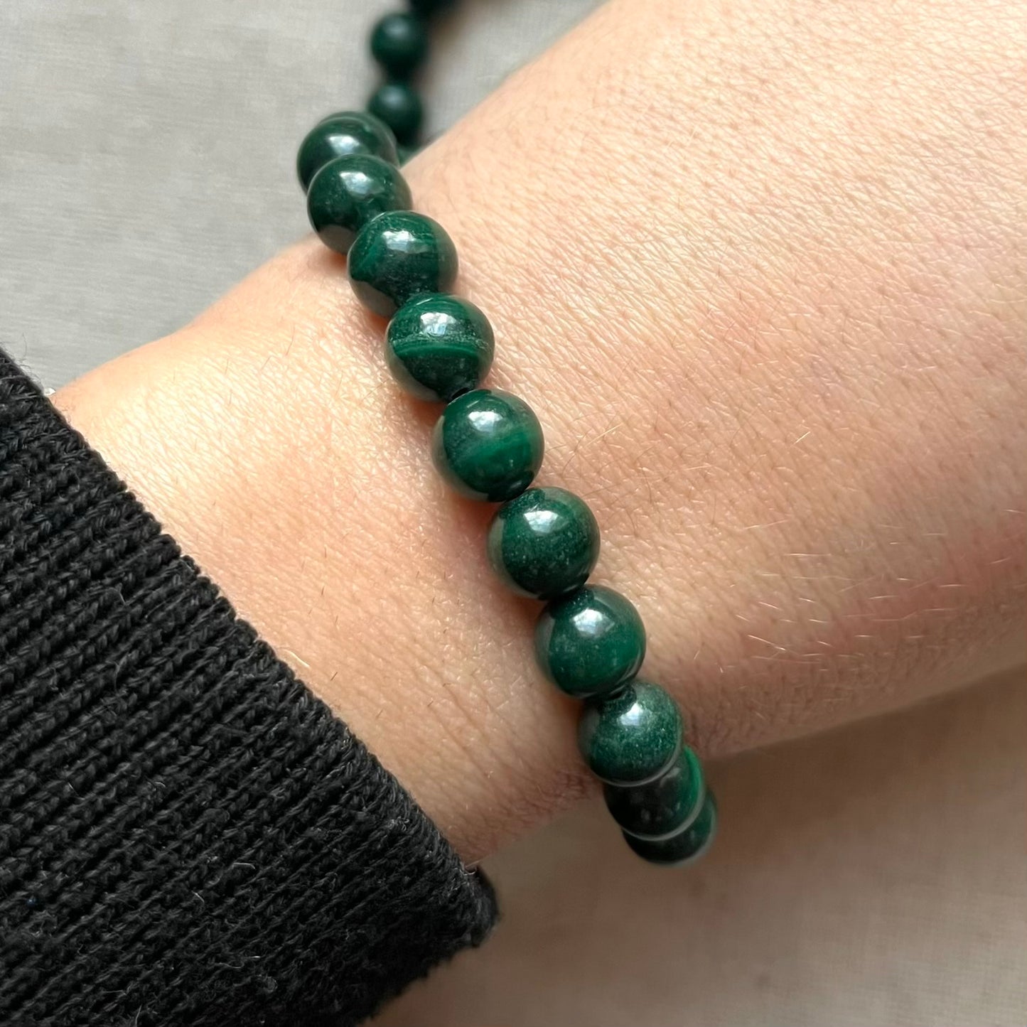 Malachite 8mm Beaded Bracelet - Transformation