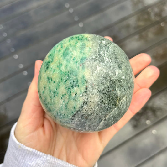 Fuchsite Large Sphere Crystal - Self Worth, Calm
