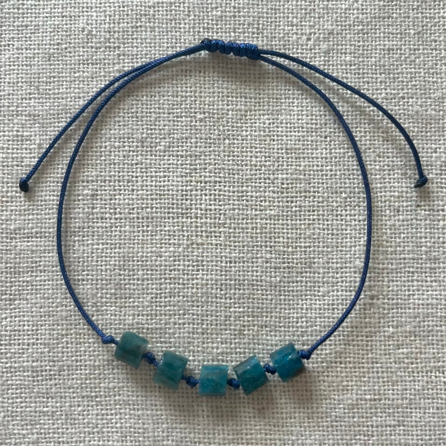 Sacred Cord Bracelet - Blue Apatite