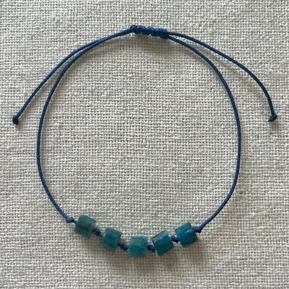 Sacred Cord Bracelet - Blue Apatite