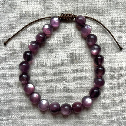 Purple Lepidolite 8mm Cord Bracelet - Hope