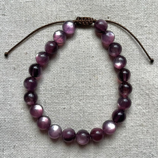 Purple Lepidolite 8mm Cord Bracelet - Hope