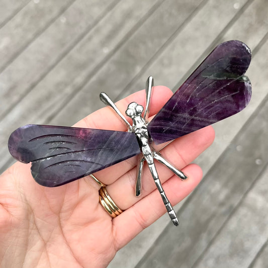 Fluorite Dragonfly Crystal - Clarifying, Transformative, Harmonising