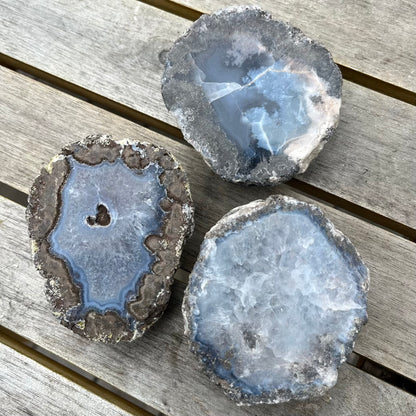 Las Choyas Blue Geode Small Crystal - Spiritual Connection, Meditation, Manifestation