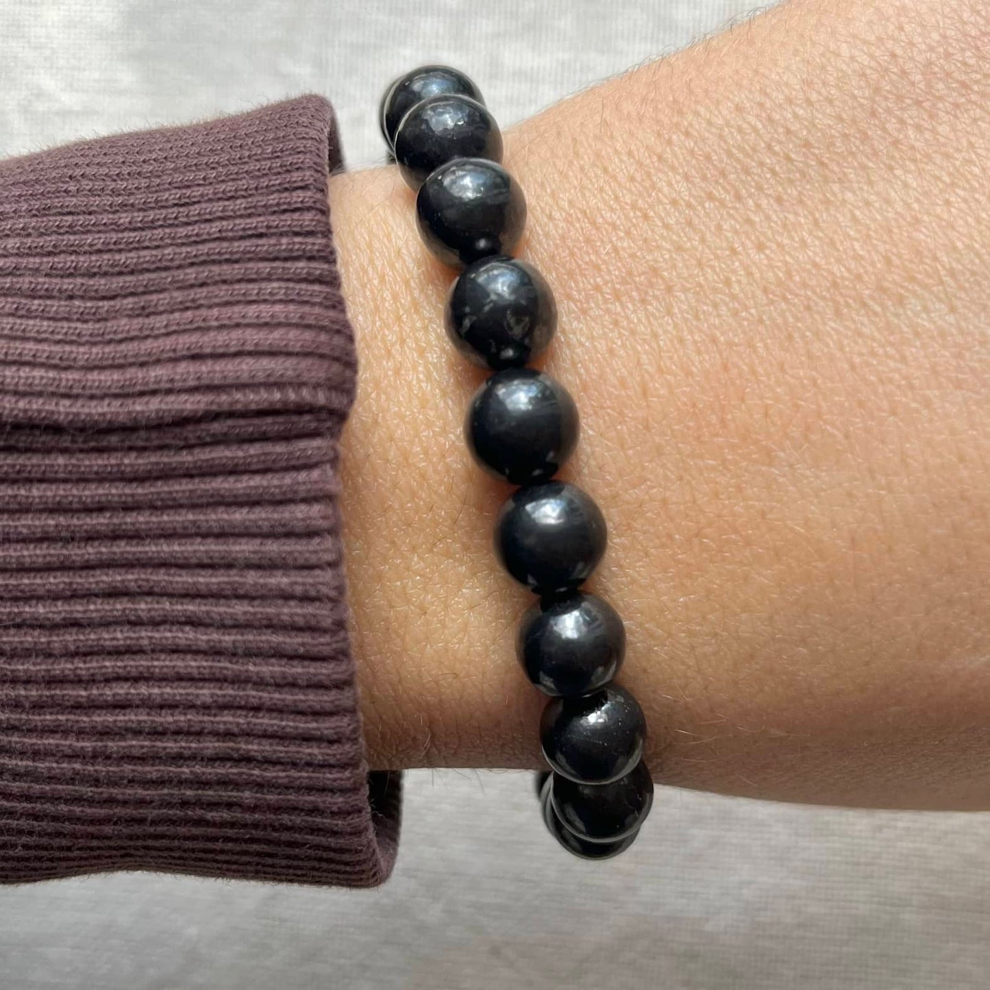 Shungite 8mm Beaded Bracelet - Detoxification