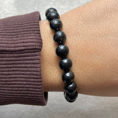 Shungite 8mm Beaded Bracelet - Detoxification