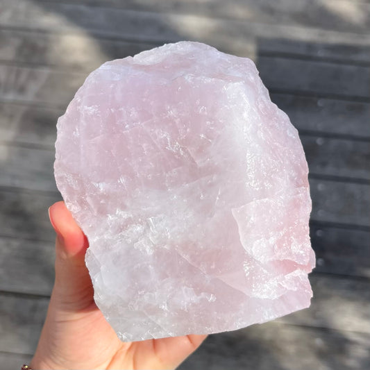 Rose Quartz Large Raw Base-Cut Crystal - Unconditional Love, Emotional Healing