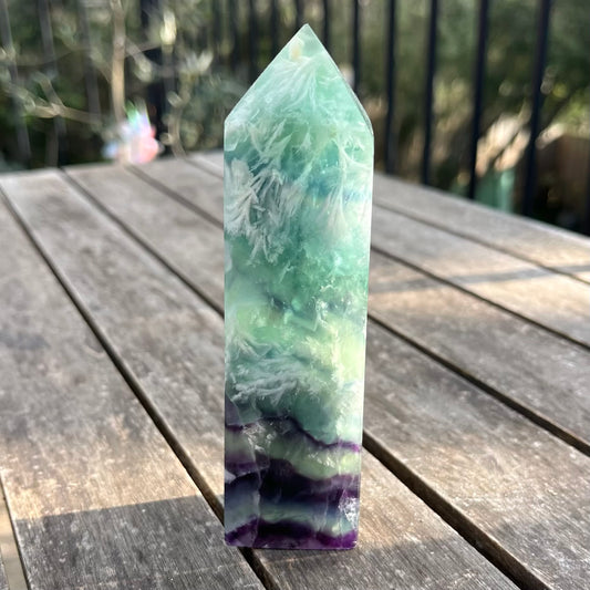 Candy Fluorite Large Tower Crystal - Vibrant, Clarifying, Uplifting