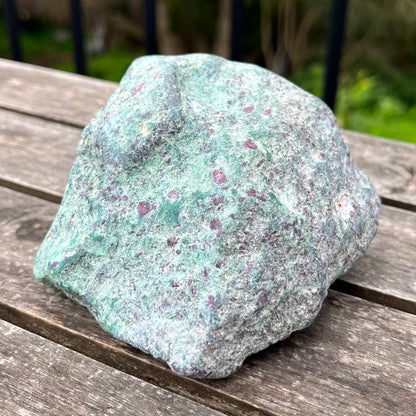 Ruby Fuchsite Large Raw Crystal - Joy, Love