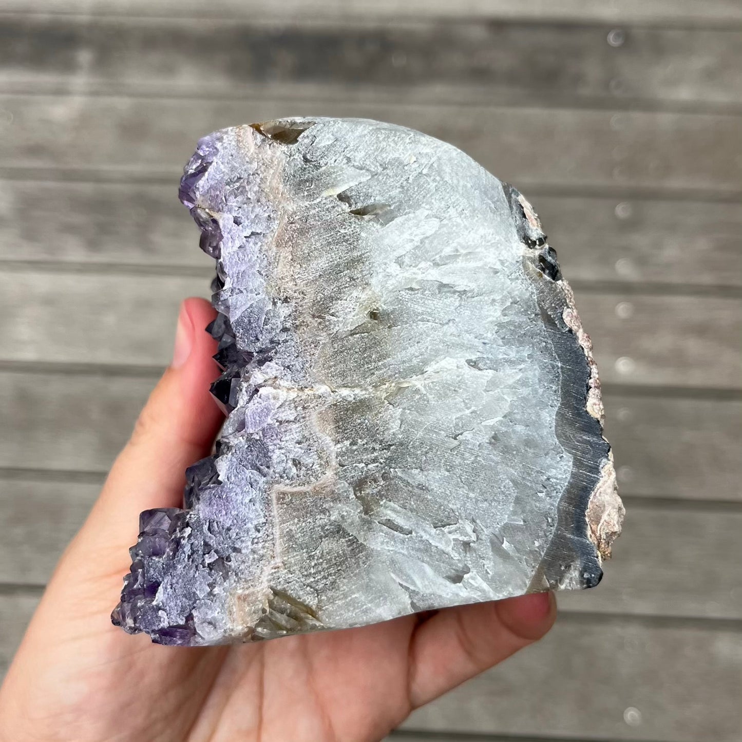 Amethyst Large Base Cut Crystal - Calming, Protective, Balancing