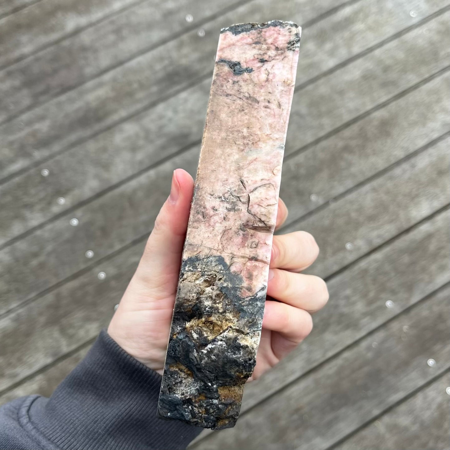 Rhodonite Large Slab Crystal - Compassion, Emotional Healing