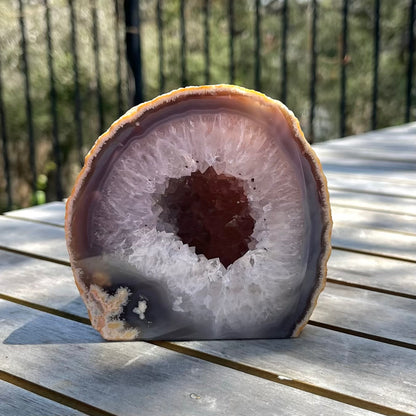 Agate Large Geode Crystal - Grounding, Ancient, Connection