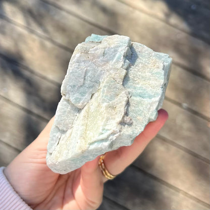 Amazonite Large Raw Stone - Calm, Empowering