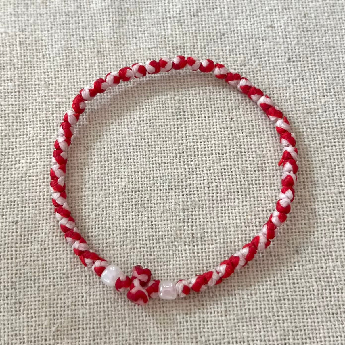 Komboskini Bracelet - Red & White