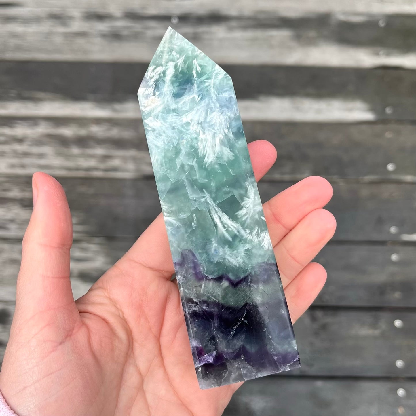 Candy Fluorite Large Tower Crystal - Vibrant, Clarifying, Uplifting
