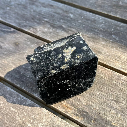Black Tourmaline Small Raw Crystal - Protection